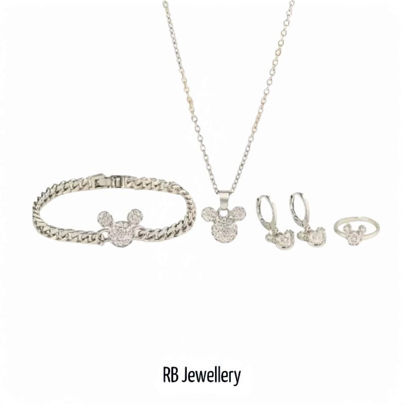 RB Jewellery - 1 Set Perhiasan Anak-Anak Perak 925 Mickey Mouse