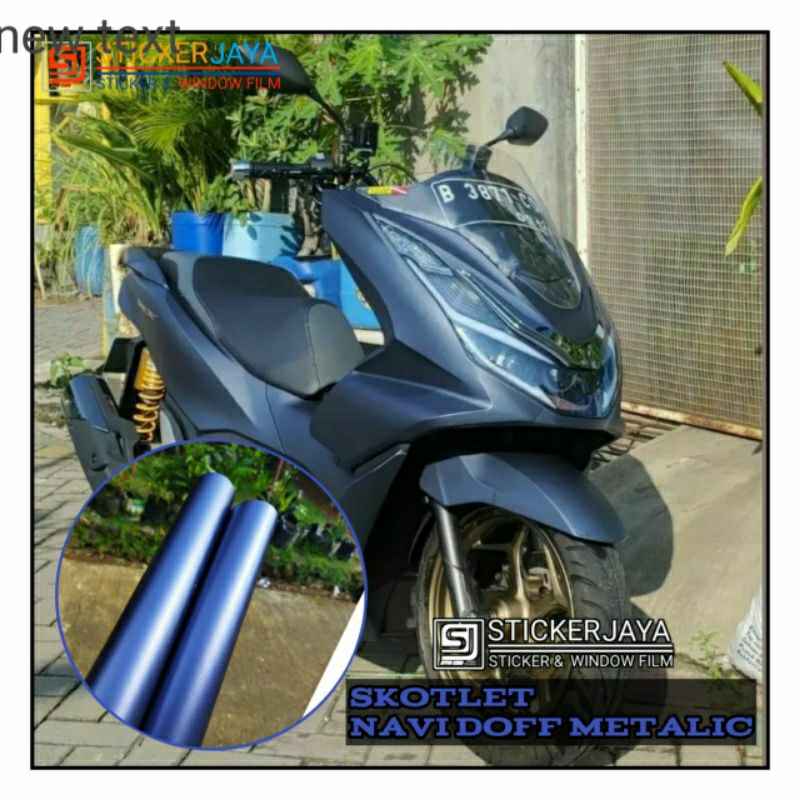 Stiker Skotlet Biru Navy Metalik Doff Sticker Warna Blue Navy Skotlet body motor keren stiker skotle