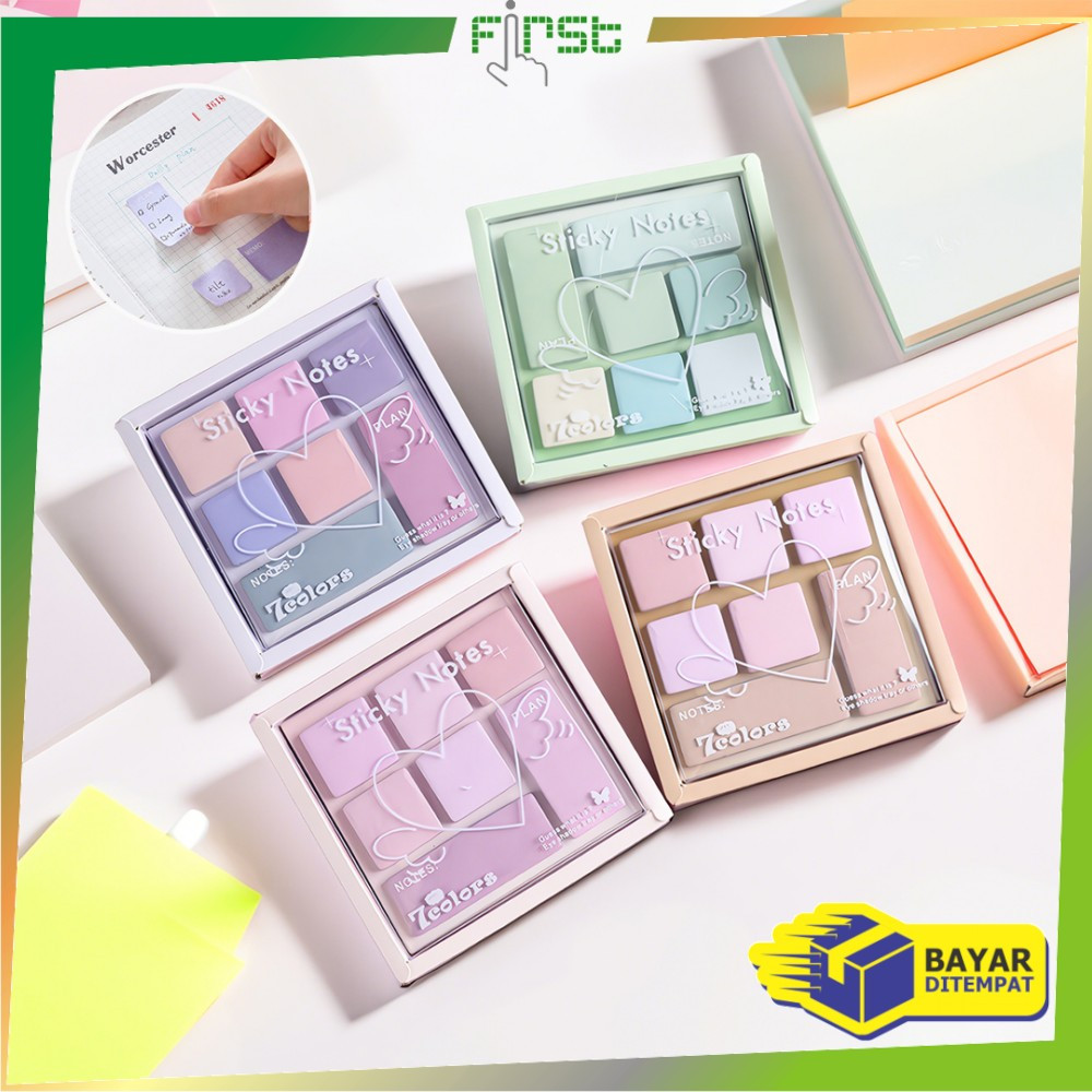 

FH-A117 Sticky Note Bentuk Eyeshadow Mini / Sticky Notes Macaron Pallate Edition / Memo Tempel Mini Catatan Kecil Lucu