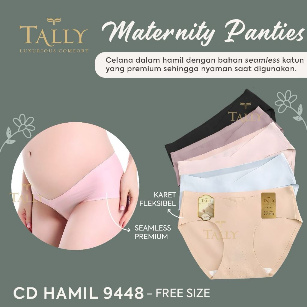 TALLY 9448 CD Celana Dalam Hamil Seamless Hipster Dibawah Perut TALLY Seamless Maternity Panties Mua