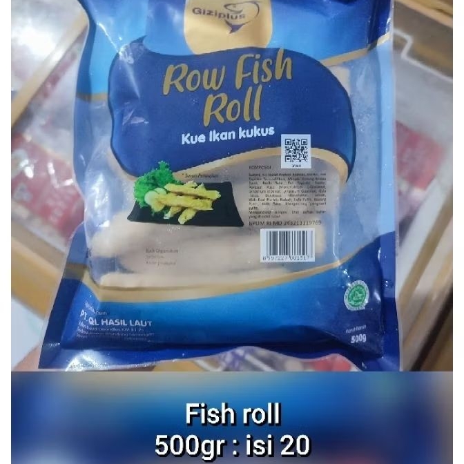 

fish roll isi 20 giziplus 500gr/giziplus fishroll pakden
