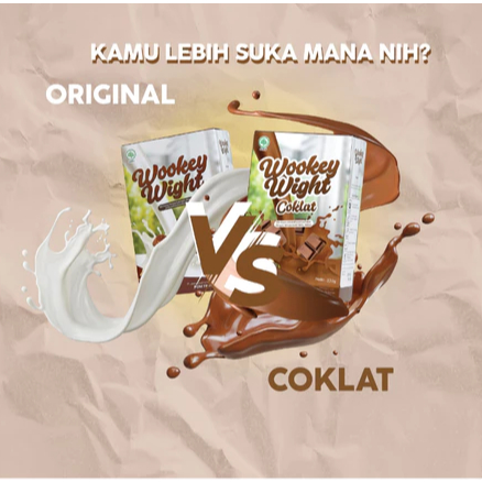 

FLASH SALEEEEE Wookey Weight Coklat - Susu Penambah Berat Badan 220gr Paket Nutrisi 1 Box