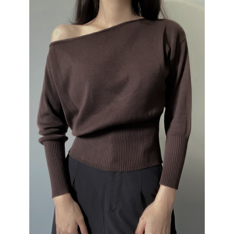 Arlo Knit Top - One Shoulder Top - Off Shoulder