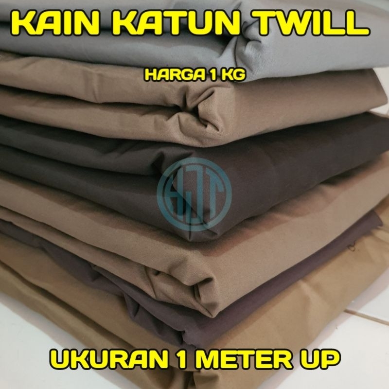 KAIN KATUN TWILL TEBAL KILOAN | UKURAN 1 METER UP | HARGA 1 KG