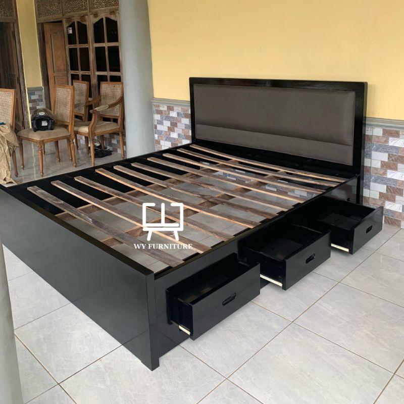 dipan tempat tidur minimalis kayu jati, tempat tidur kayu jati, ranjang tempat tidur kayu jati
