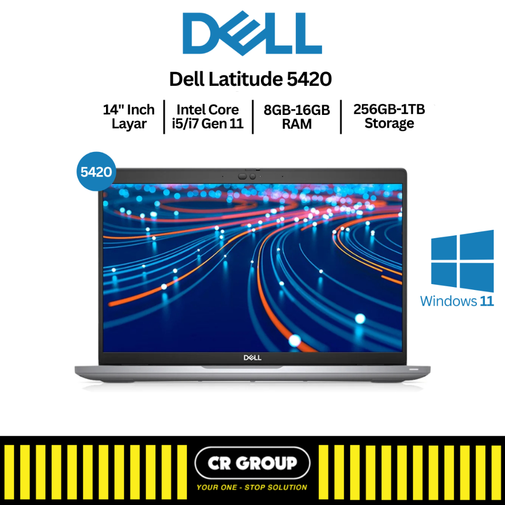 Laptop Dell Latitude 5410 Intel Core i5 / i7 Gen 11 RAM 4GB / 8GB / 16GB Storage 256GB / 512GB / 1TB