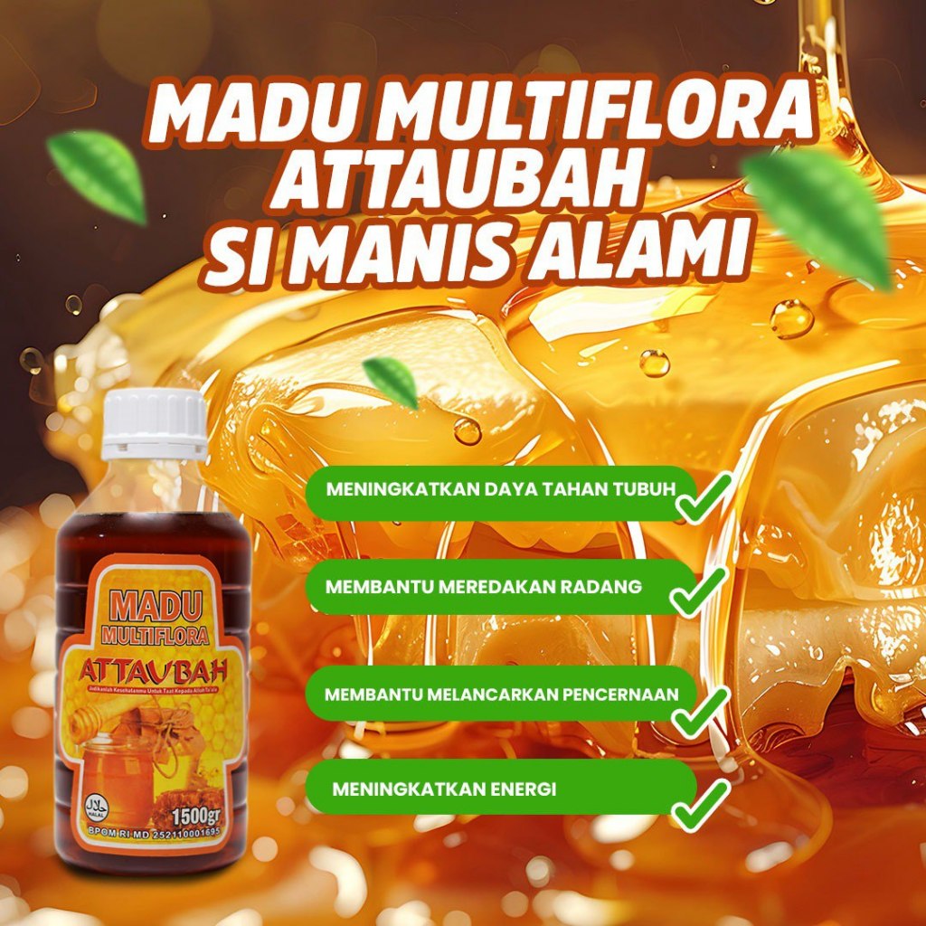 

BEST SELLER || Madu Multiflora Attaubah 1500g