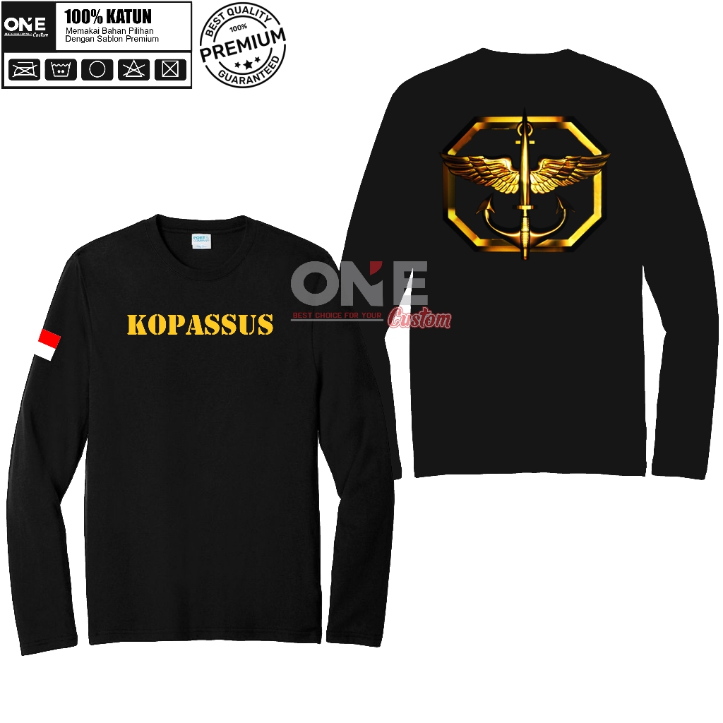 KAOS LENGAN PANJANG TNI AD KOPASSUS - BAJU TANGAN PANJANG KOPASUS
