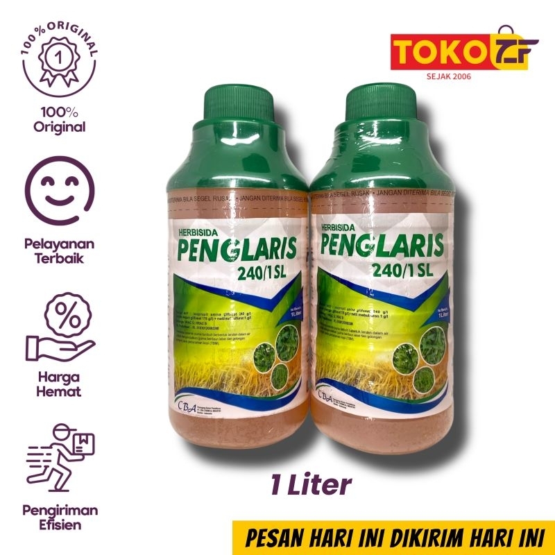[PENGLARIS 1 L] Obat Rumput Herbisida Glifosat 1 Liter | Racun Rumput Sistemik Lambat Mati 1Liter