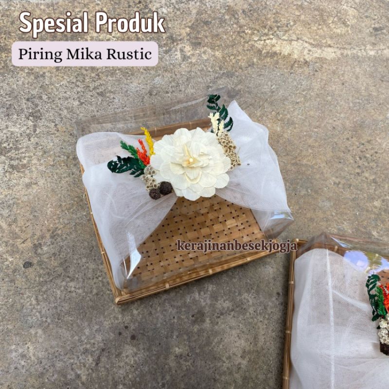 

BOX MIKA SESERAHAN | piring mika rustic piring kotak hantaran seserahan bingkisan