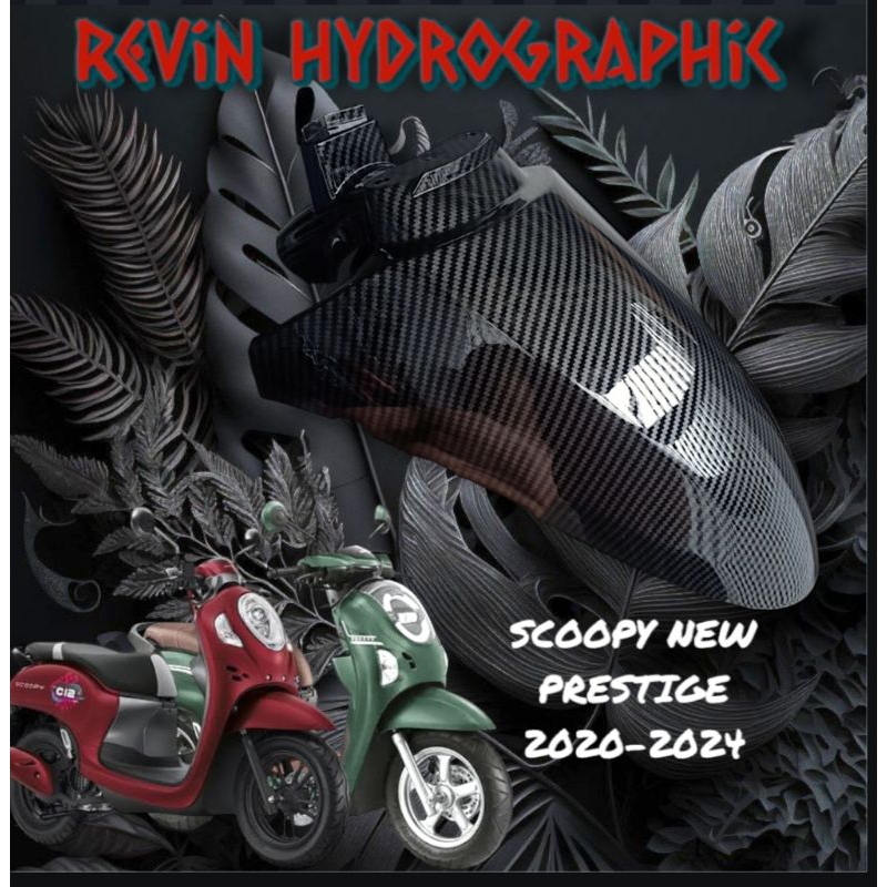Spakbor depan / Sayap depan Scoopy new 2020 - 2025 carbon wtp Smoke
