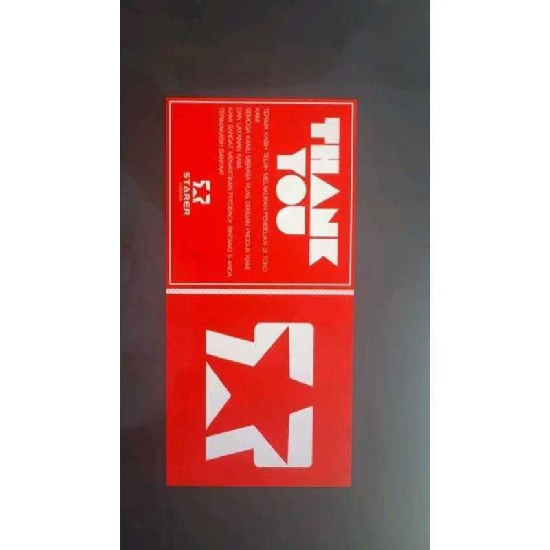 

thank you card bahan tipis ukuran 10x10cm