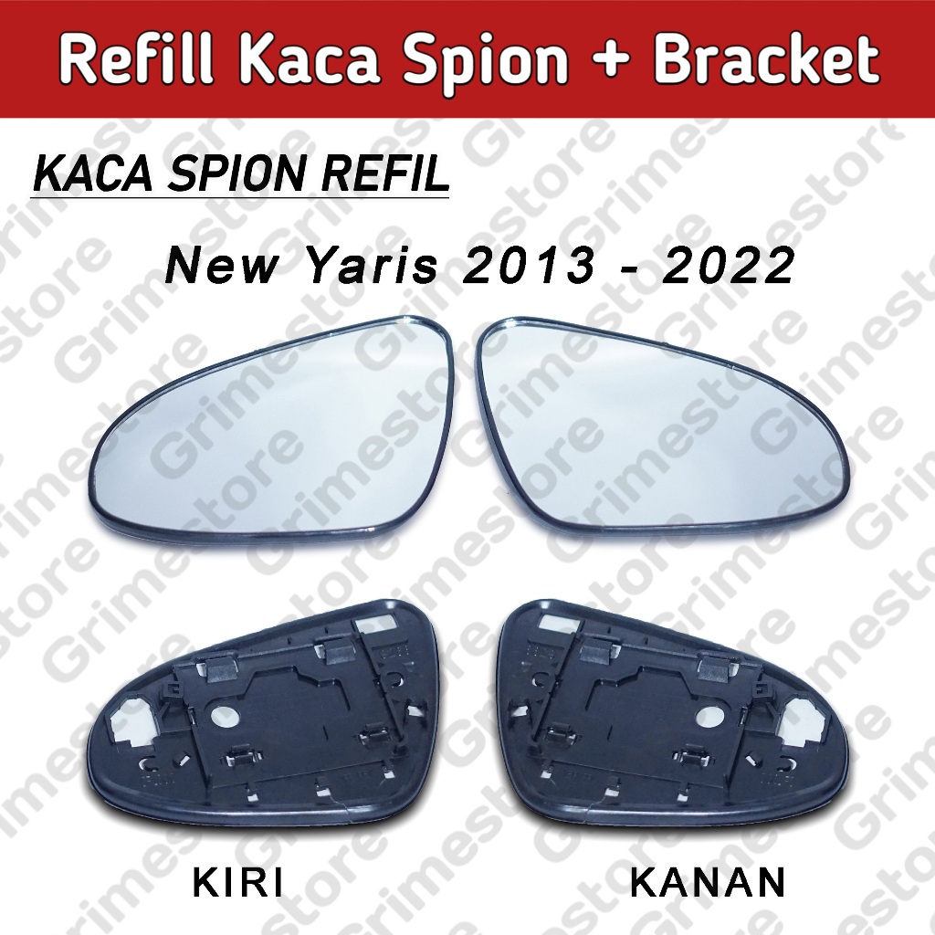 Kaca Spion Mobil Toyota Yaris 2013 - 2022 Set Kanan Kiri Calya Sigra
