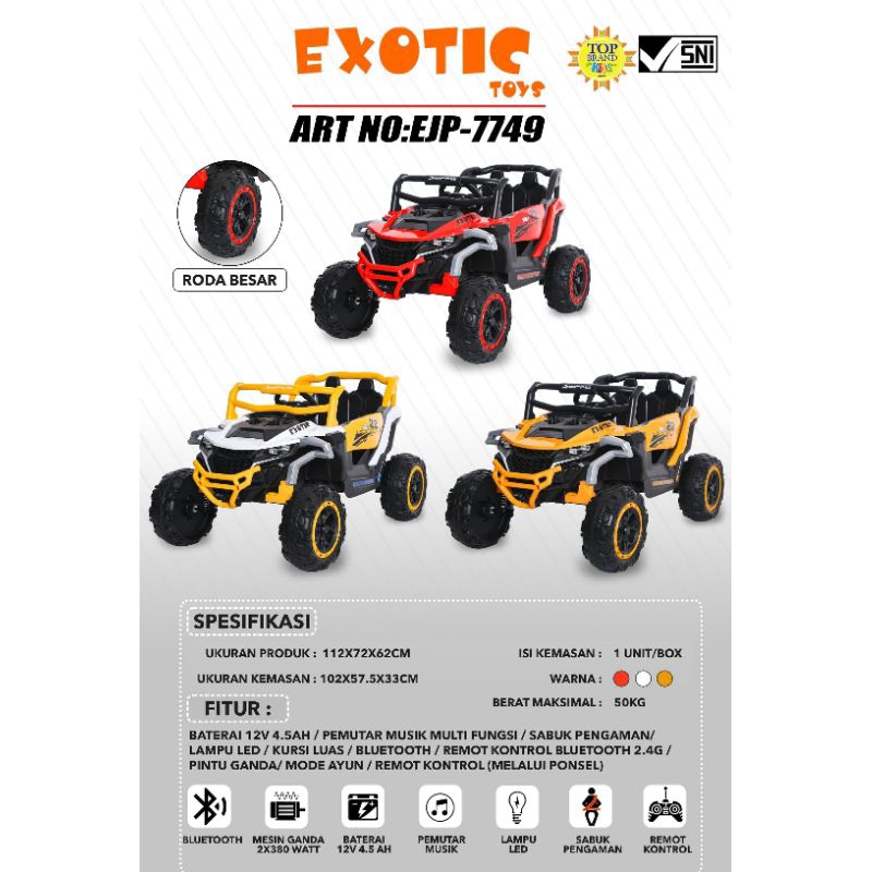 Mobil Aki JEEP EJP 7749 Ban Besar Mainan Anak Mobilan