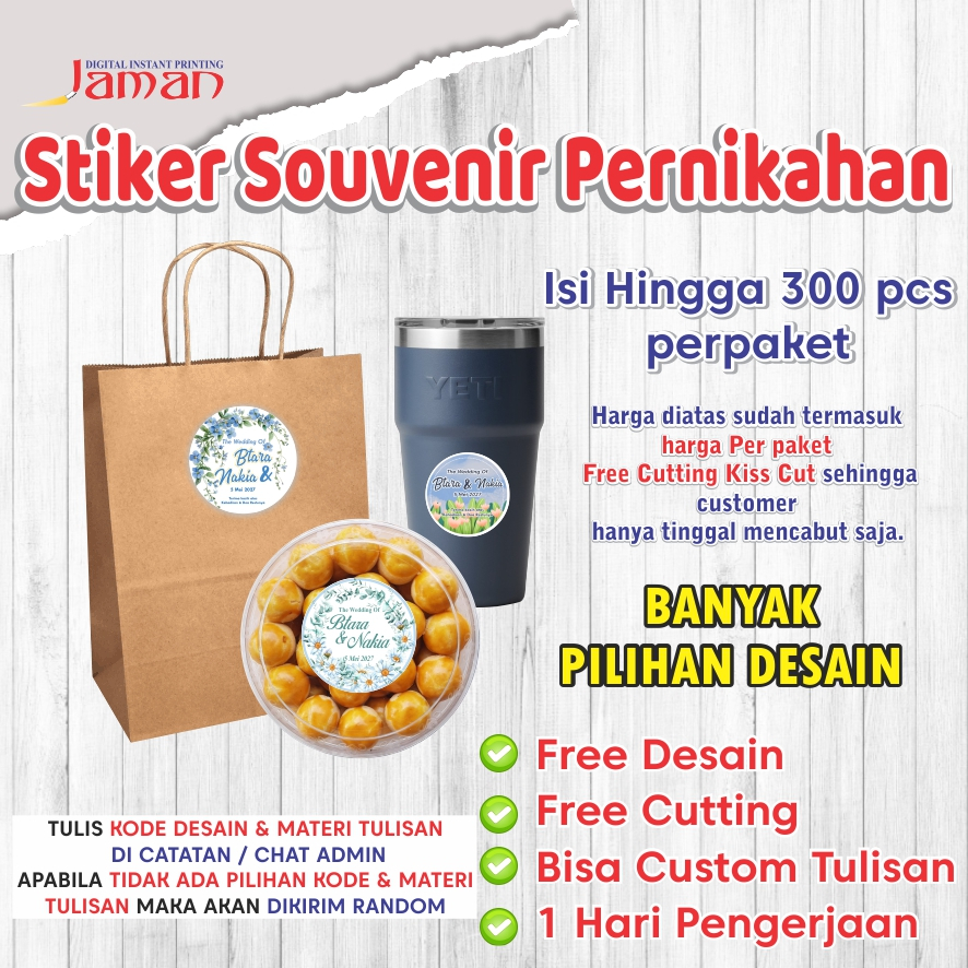 

tiker Wedding Bulat Anti Luntur / Stiker Bontax Chromo / Tiker Souvenir Pernikahan Lingkaran Wedding Sticker Custom / 150 pcs / Stiker ucapan terima kasih /stiker wedding / stiker thank you / TERMURAH
