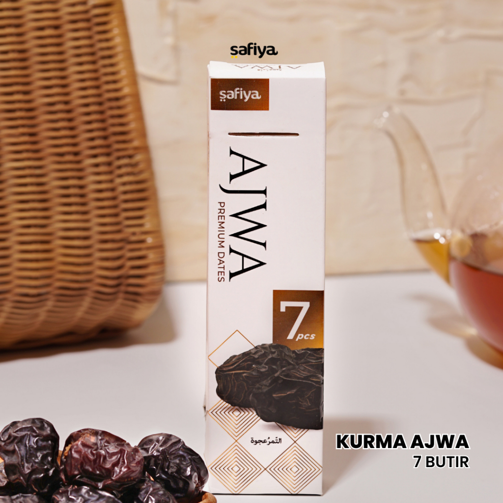 

Kurma Ajwa Asli Madinah 7 Butir | Kurma Favorit Nabi Premium Original Safiya Oleh-Oleh Haji Umroh