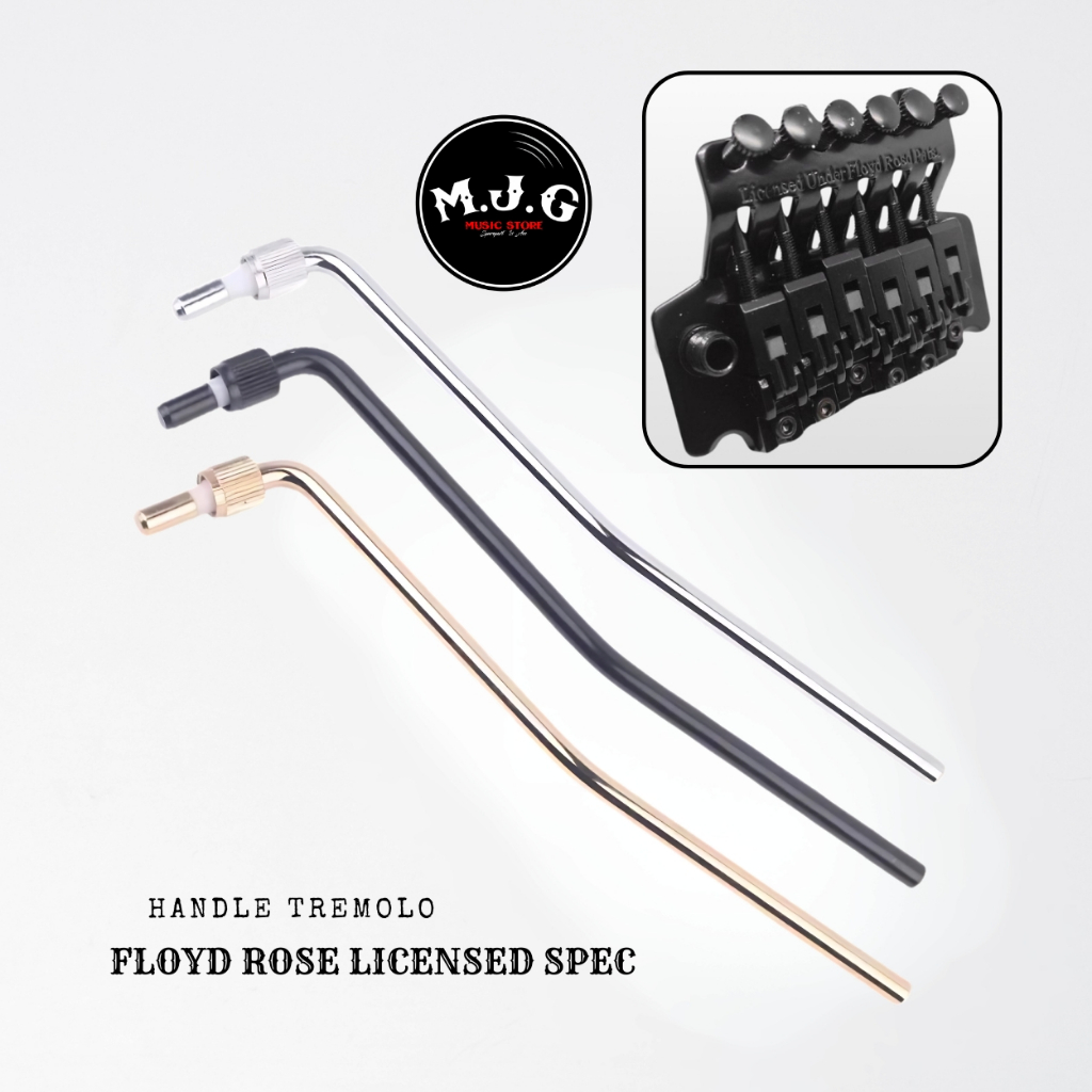 Handdle handle whammy bar gitar elektrik tremolo saddle bridge updown floydrose chrome gold hitam