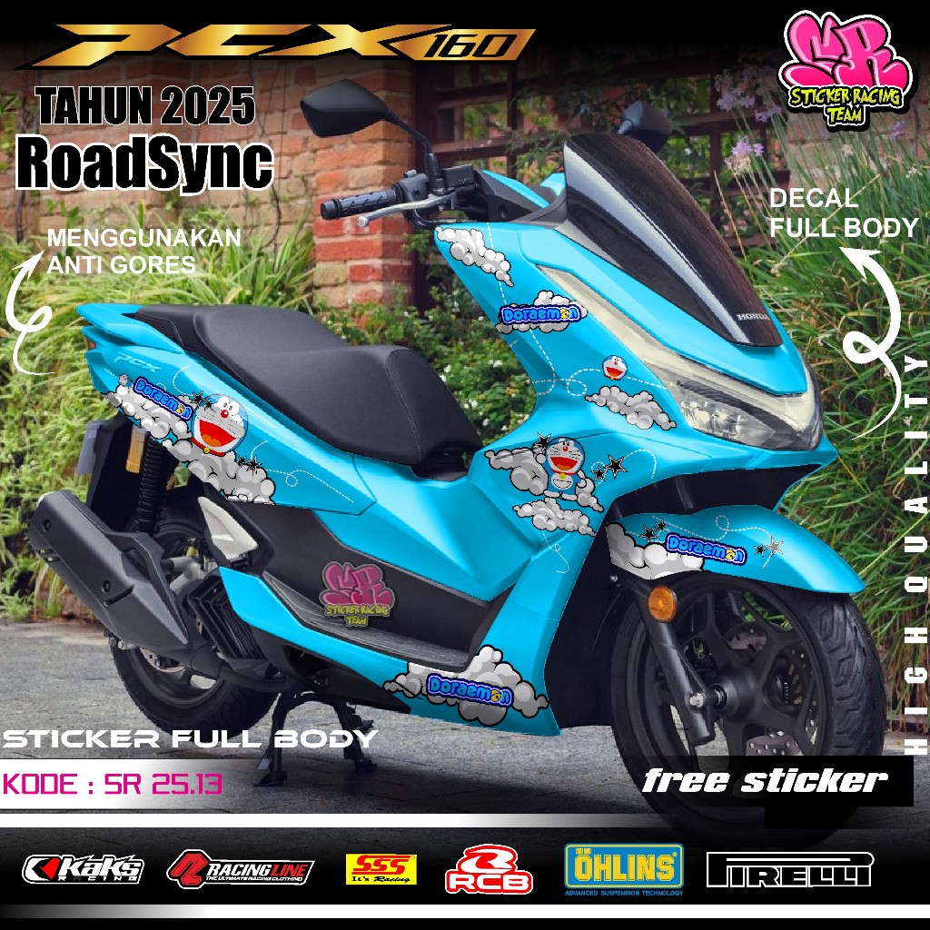 COD Sticker Decal Full Body Honda PCX 160 2025 Cbs Abs RoadSync Sticker Full Body Pcx 160 2025 Gamba