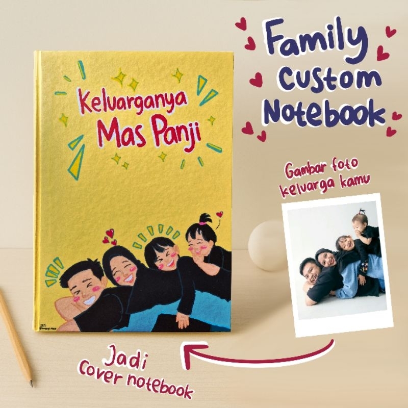 

Custom Notebook ilustrasi Family potrait A5 Hardcover