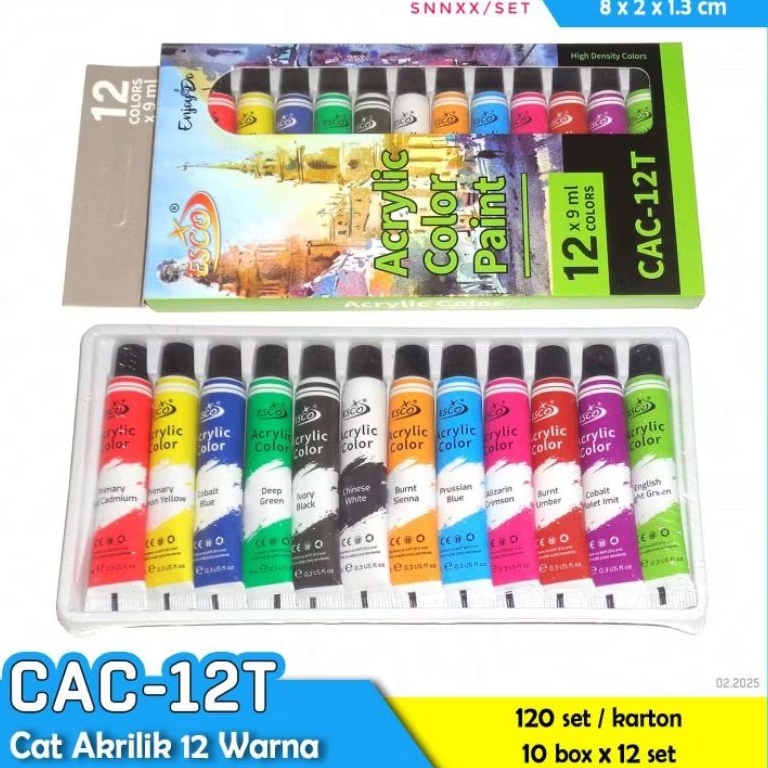 

SQ Cat Acrylic Esco CAC-12T/Acrylic Color Paint/Per Set