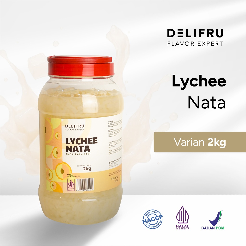 

Delifru Lychee Nata 2 Kg - Topping Minuman Nata De Coco Leci