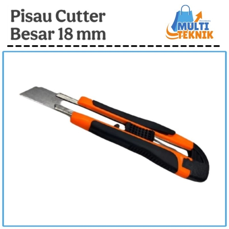 

Pisau Cutter Free Refil 2pcs / Knife Cutter Besar Press Tajam 18mm