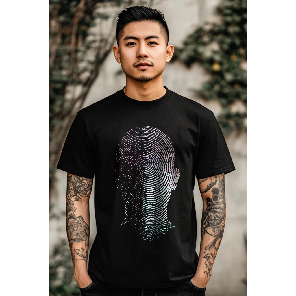 T-shirt Kaos Skin Face Streetwear Unisex 3D Dimensi Viral Aesthetic Cowok Cewek Pria Wanita Distro O
