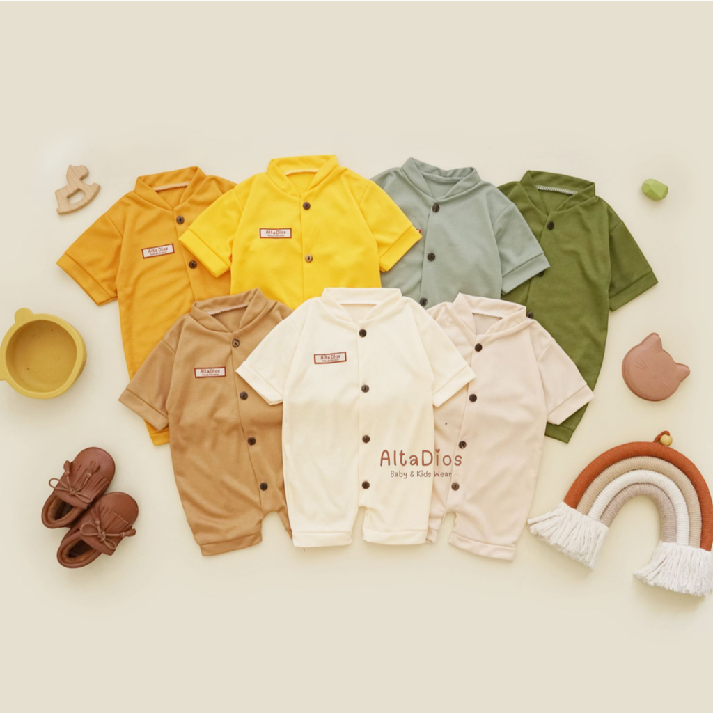 [Altadiosbaby] Kado BASIC Playsuit Bayi | Romper Kotak Newborn | Jumpsuit Newborn | Jumper Bayi Newb