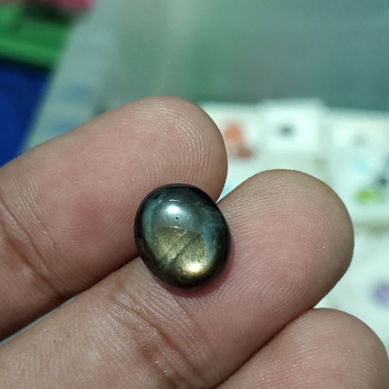 Natural Black Sapphire Star 6.40ct safir hitam
