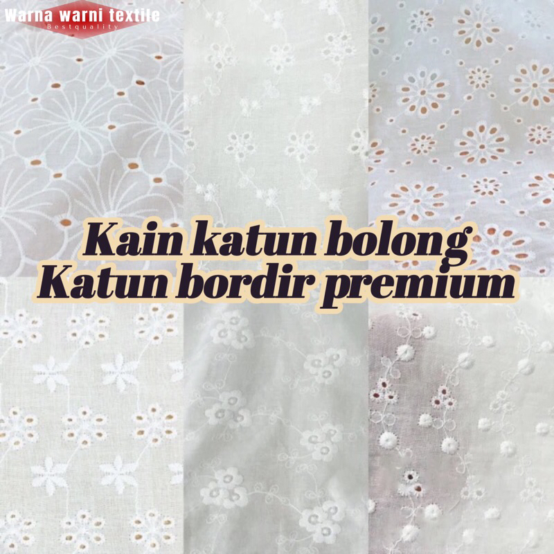 PROMO Kain Katun Bordir Premium/Kain Bordir Premium/Bahan Kain Katun Bordir/Kain Premium/Bahan Kain