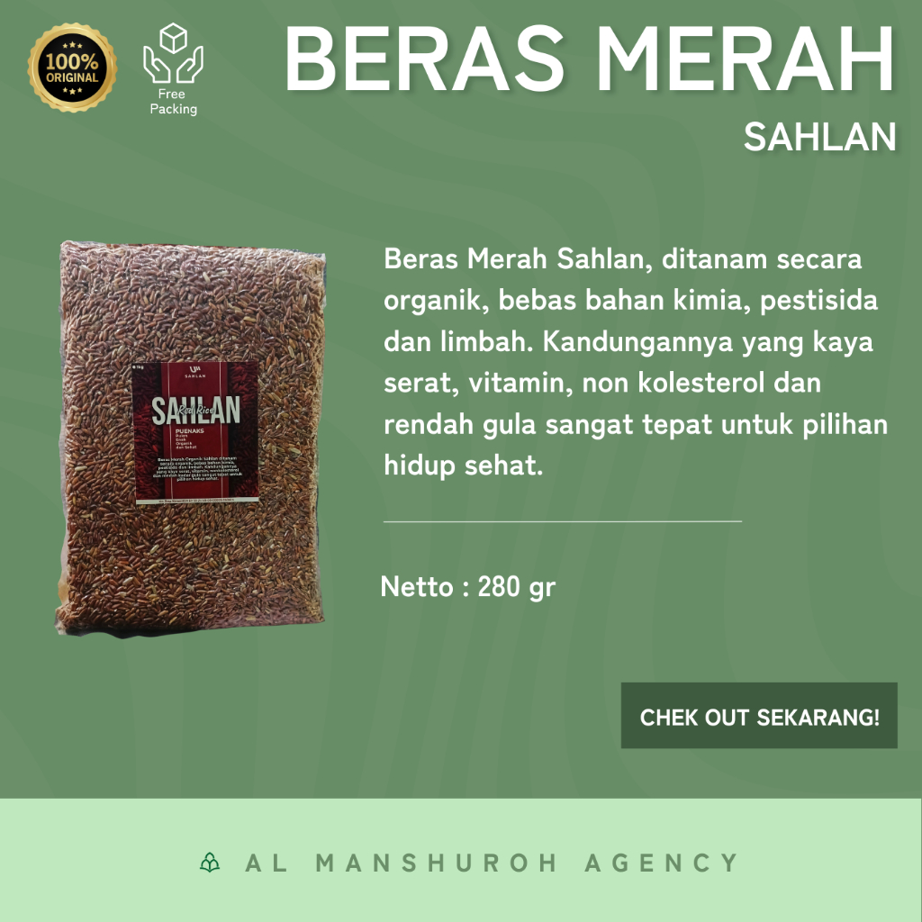 

BERAS MERAH SAHLAN 1 KG