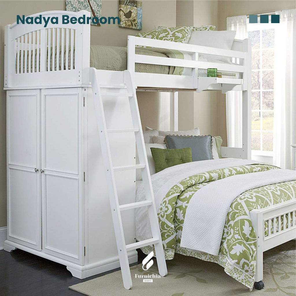 Ranjang anak tingkat dan lemari, Kamar tidur anak tingkat, Set kamar tidur tingkat, Ranjang tidur ti