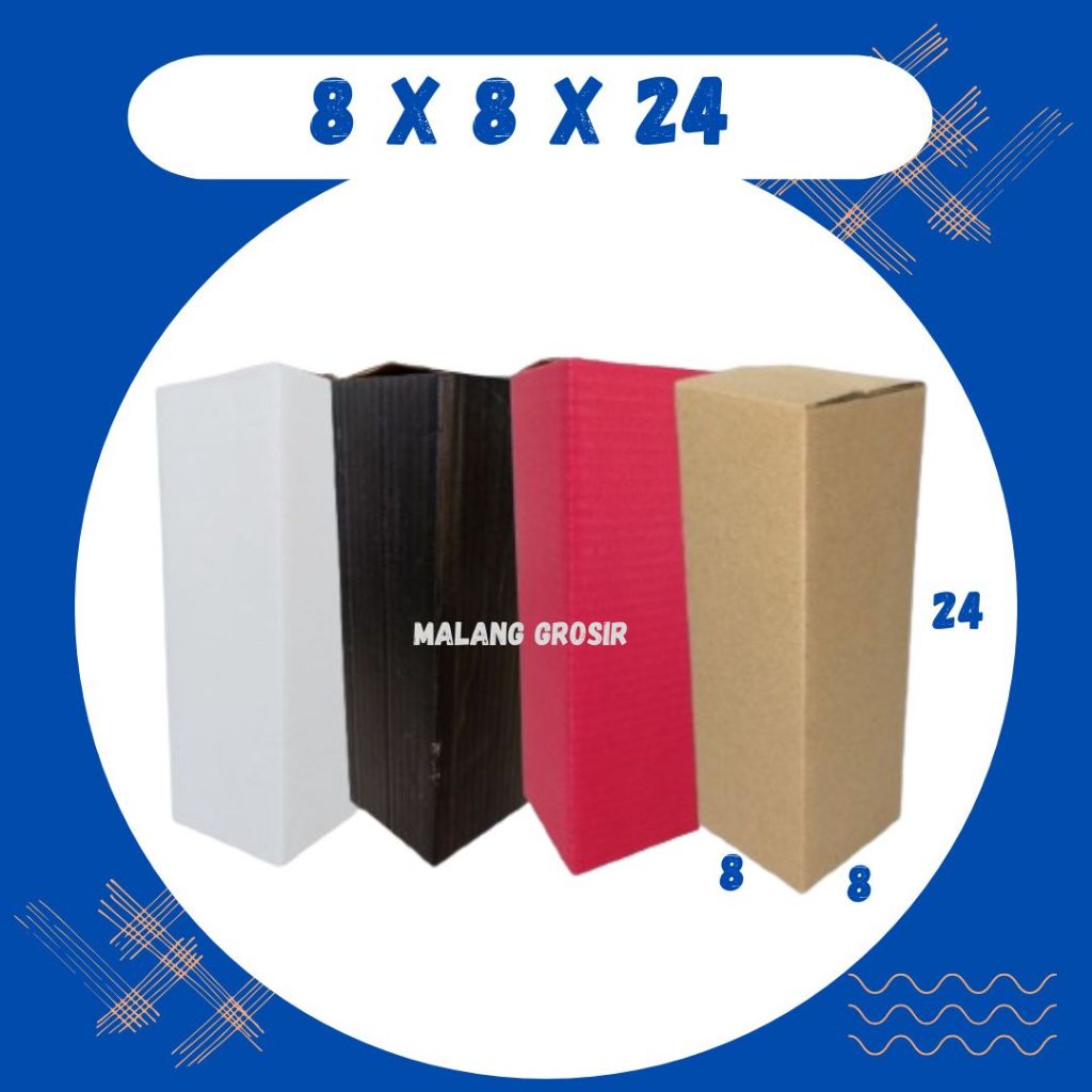 

Karton 8x8x24 Kardus A1 Packing Dus Kotak Kemasan Box Aksesoris Souvenir Sparepart Obat Madu