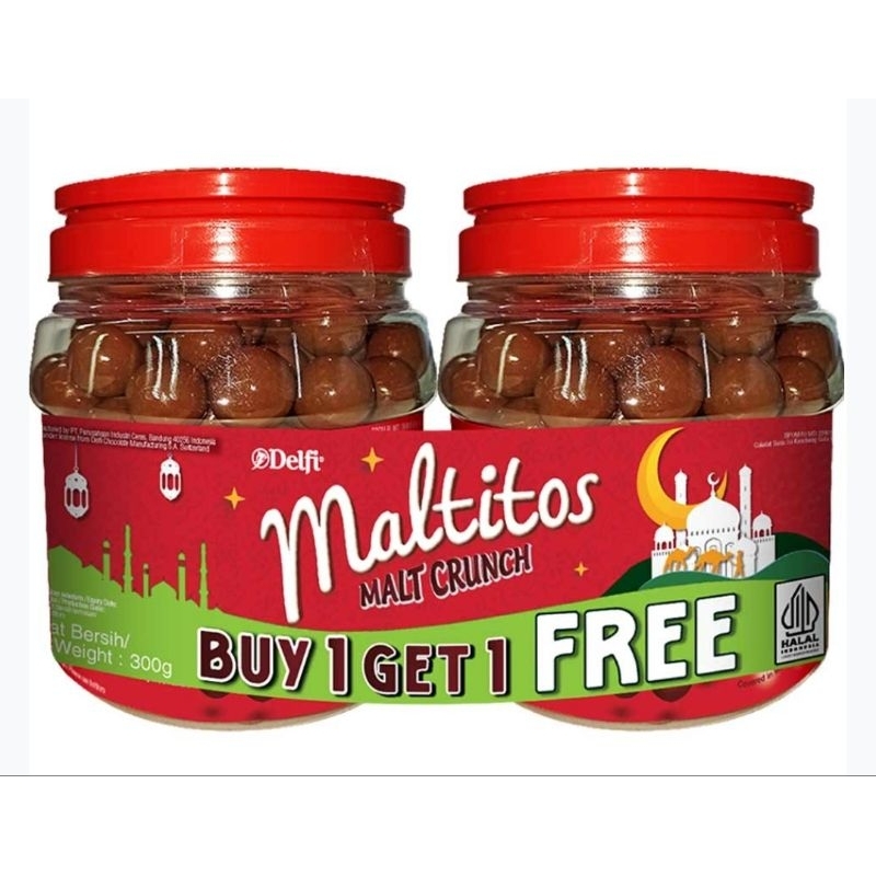 

COKLAT DELFI MALTITOS TOPLES JAR 275gr 1+1