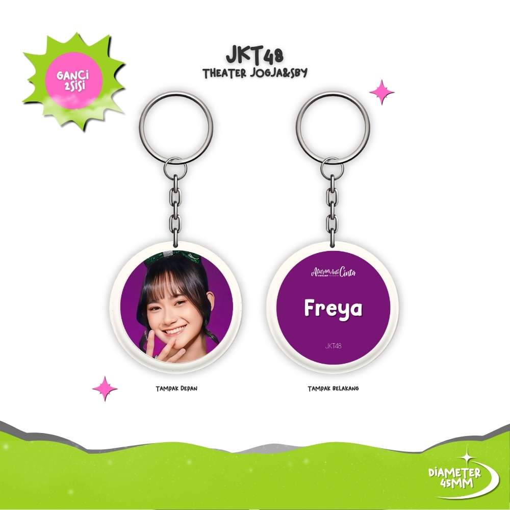 HOLOGRAM KEYCHAIN JKT48 SAYONARA CRAWL GANCI BOLAK BALIK GANTUNGAN KUNCI KPOP UNOFFICIAL FREYA FENI