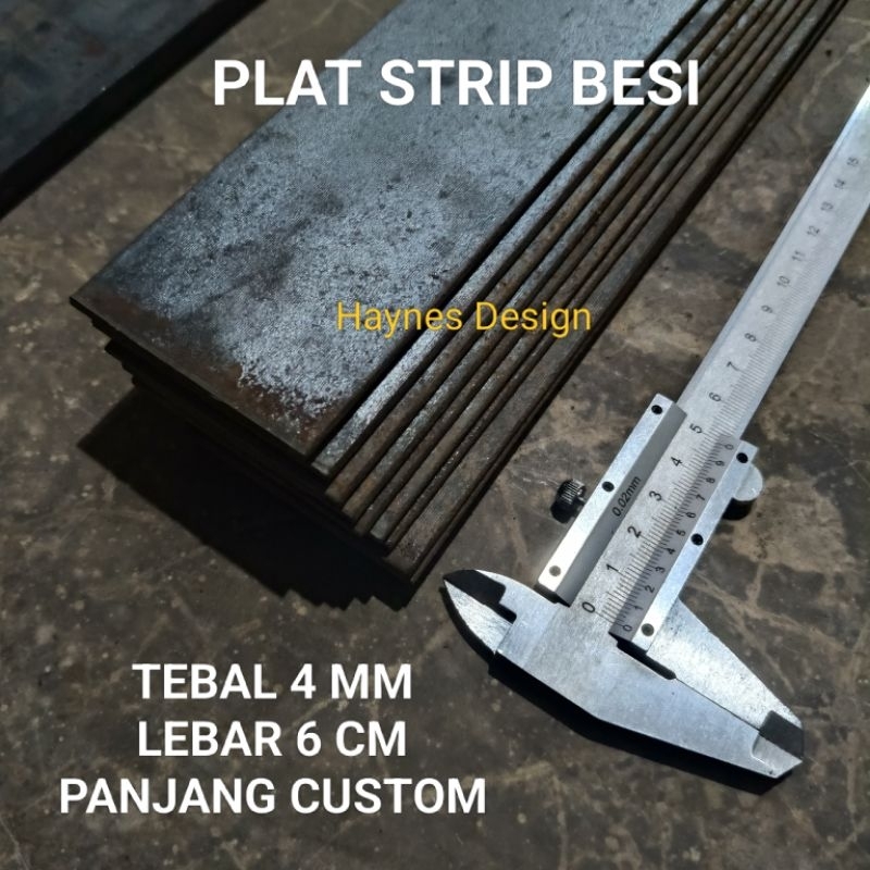PLAT STRIP BESI lebar 6cm, tebal 4mm