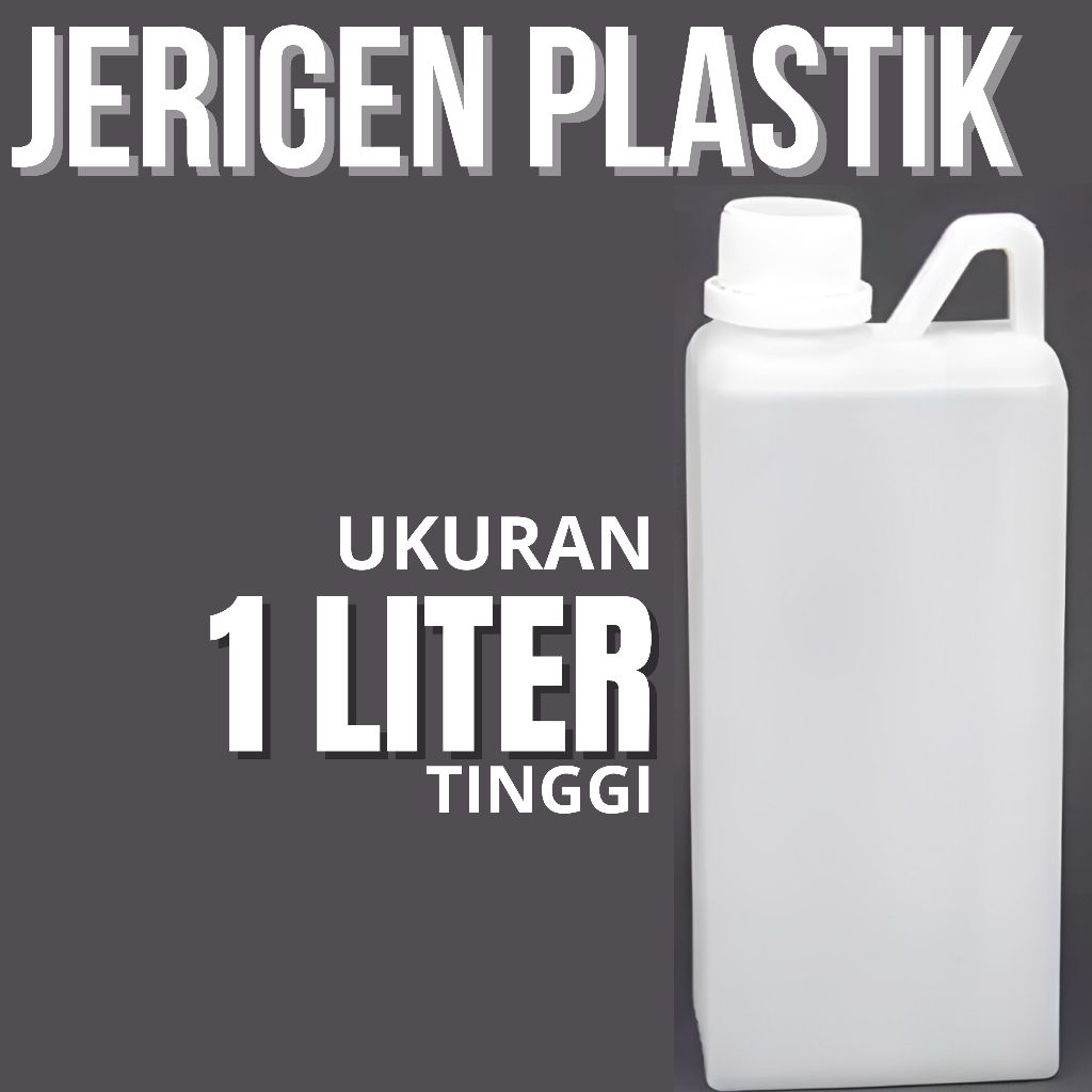 JERIGEN 1 LITER HDPE - BOTOL 1000 ML - BOTOL PLASTIK 1 LITER WARNA PUTIH