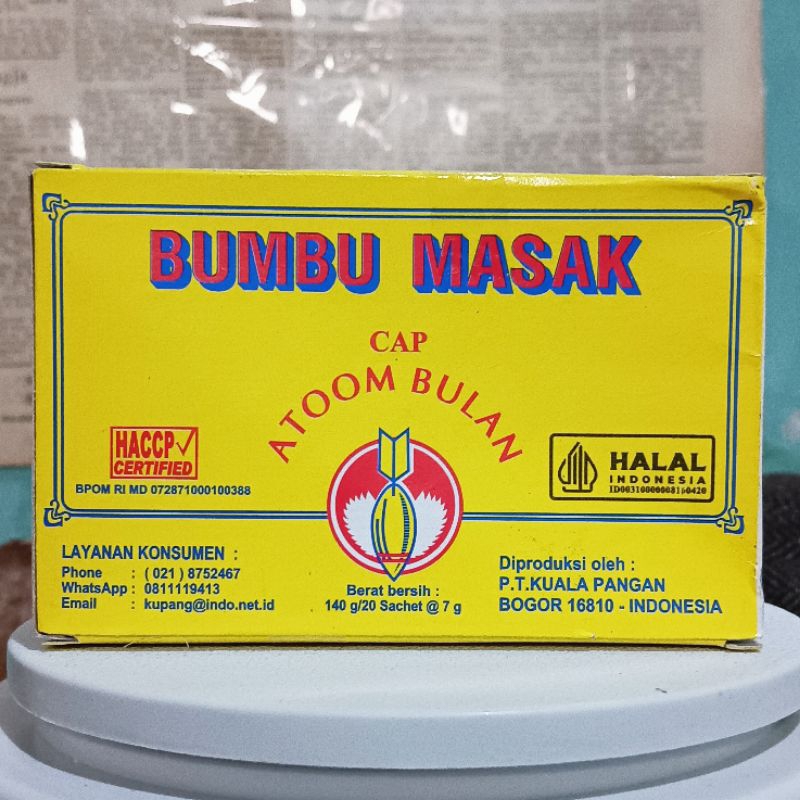 

Bumbu Masak Cap Atoom Bulan Kemasan 140g | 20 Sachet