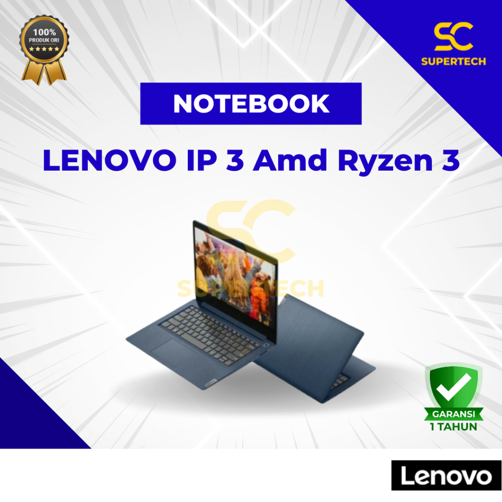 Notebook Lenovo IP 3 Amd Ryzen 3 - 5300U 8 Gb 512 Gb 14 FHD Wind 10