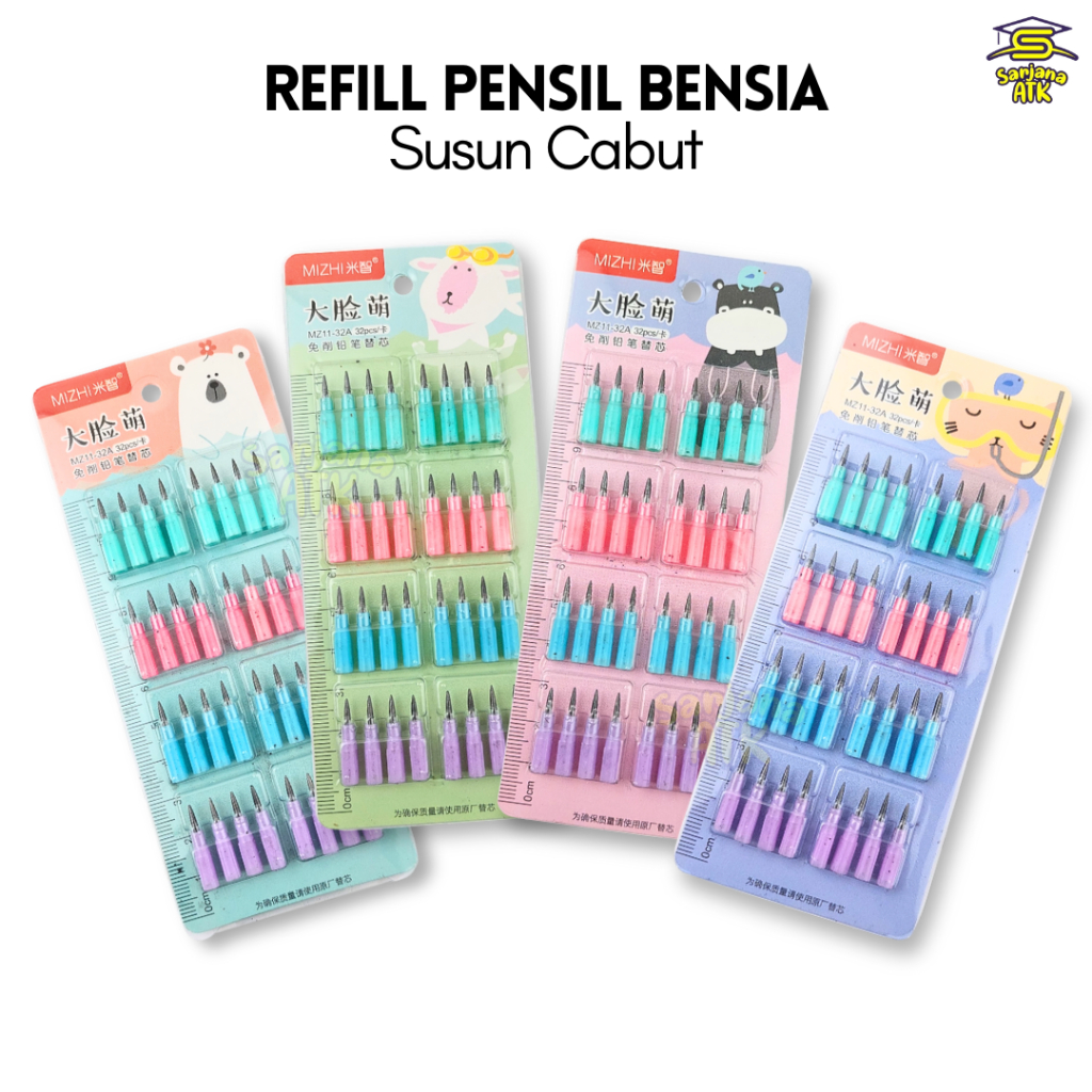 

Isi ulang Pensil Bensia Susun Cabut