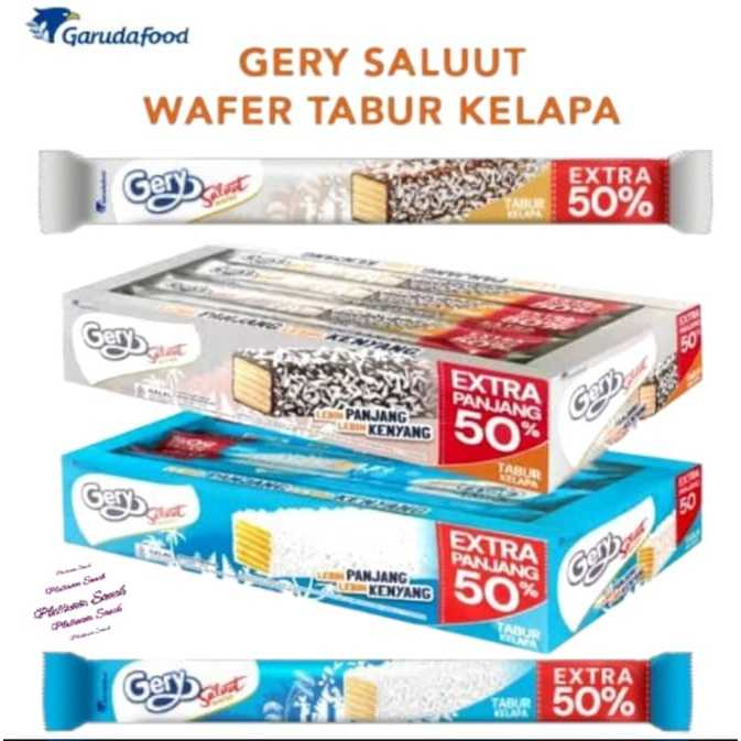 

Gery Saluut Wafer Chocolate Coconut | Isi 12 Pcs | GarudaFood