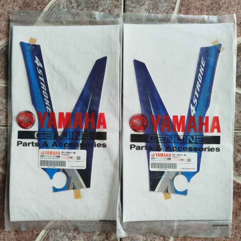 Stiker Striping Sayap Luar Jupiter Z Biru Hitam Original YGP