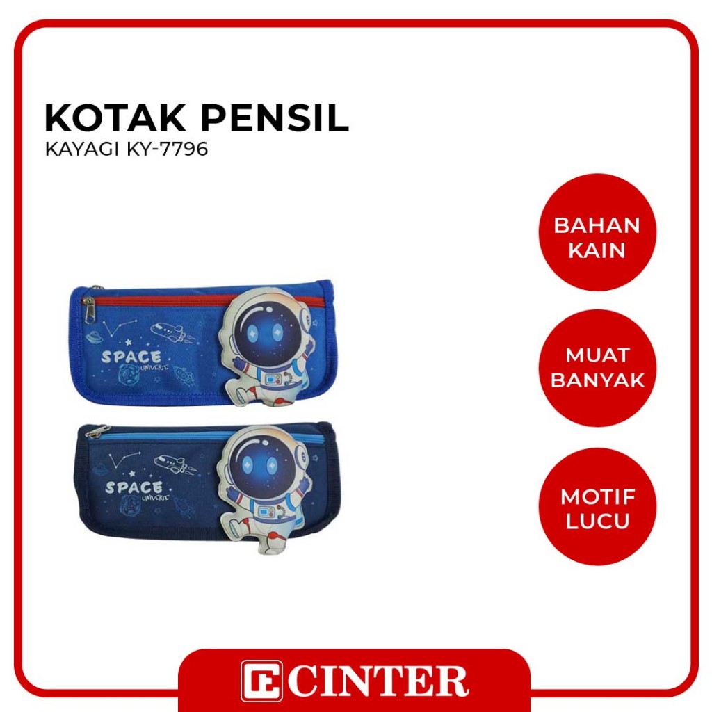 

KAYAGI - TEMPAT PENSIL / KOTAK PENSIL KAIN RESLETING / PENCIL CASE KAIN KY-7796 ASTRONOT 2 SLETING