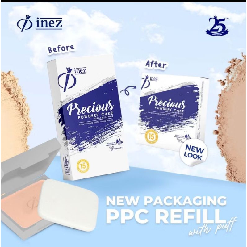 Inez reffil precious powdery cake/Inez bedak padat/inez bedak isi ulang