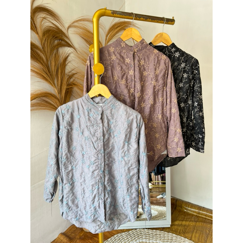 Atasan Kemeja Katun Bolong