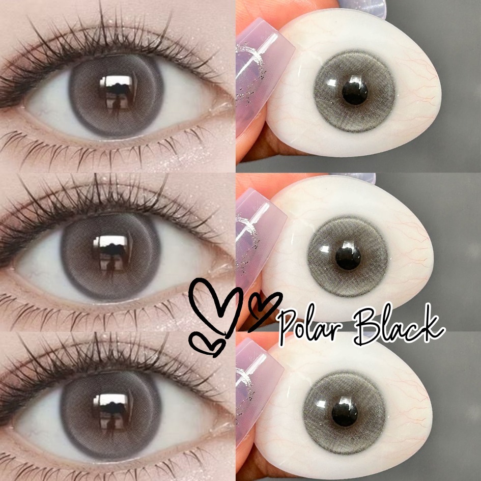8 - EYE Softlens POLAR Normal Diameter 14.50 MM Softlens Douyin Hitam Best seller
