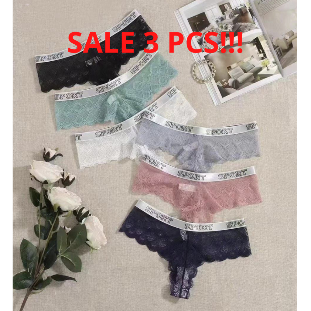 3 PCS CD G-string Wanita  Sexy Brokat  BelleWear 201