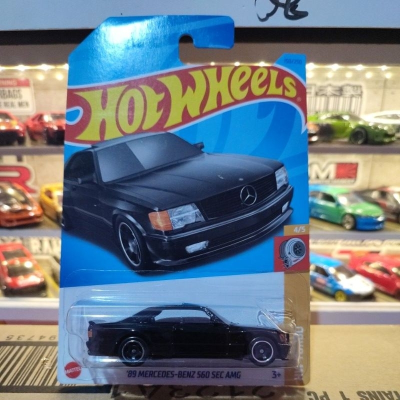 Hot wheels 89 mercedes-benz 560 sec amg hitam