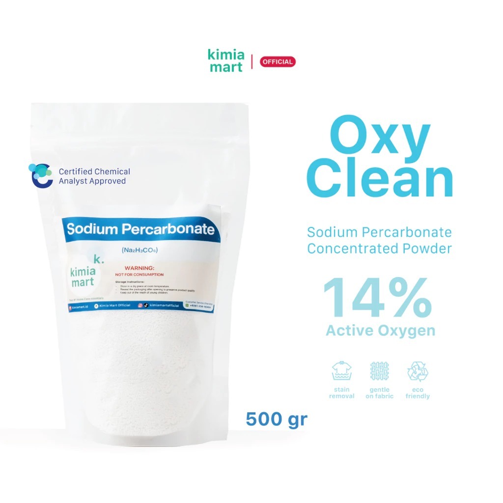 [COD] Oxy Clean - Pemutih Pakaian & Penghilang Noda / Sodium Percarbonate 500 gr Kemasan Pouch by Ki