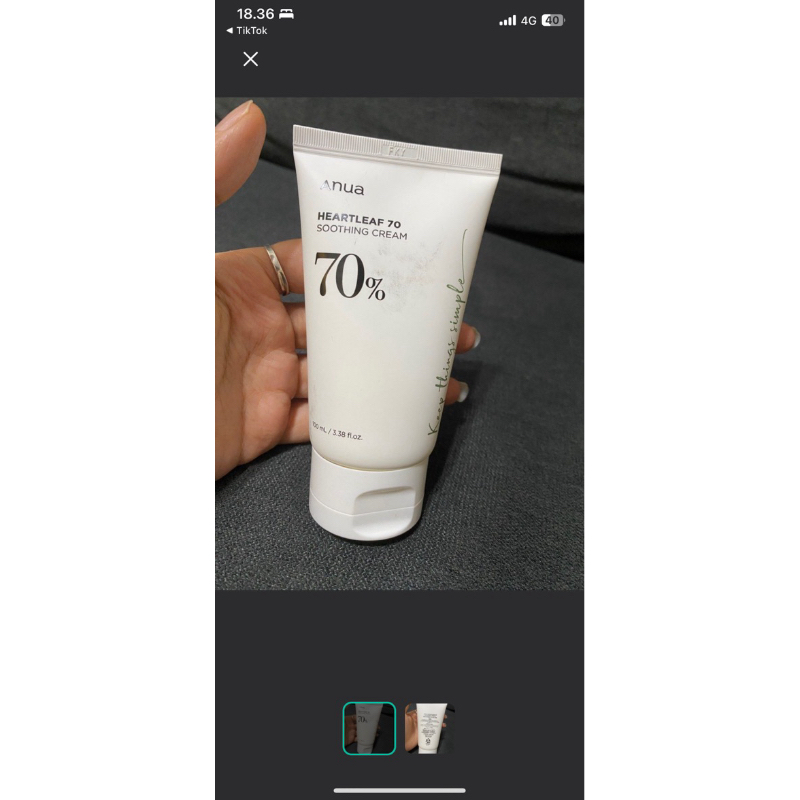 PRELOVED ANUA HEARTLEAF 70% SOOTHINH CREAM MOIST 100ml